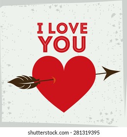 Love design over white background, vector illustration