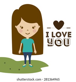 Love design over white background, vector illustration