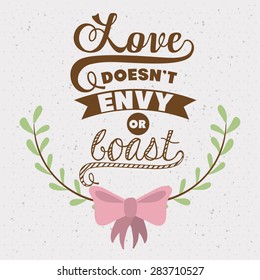 Love design over white background, vector illustration
