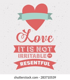 Love design over white background, vector illustration