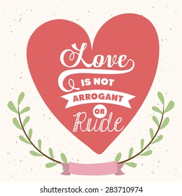 Love design over white background, vector illustration