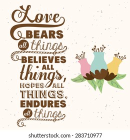 Love design over white background, vector illustration