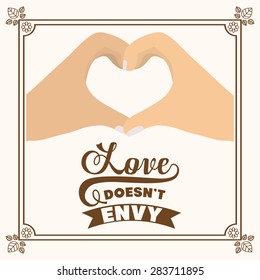 Love design over white background, vector illustration