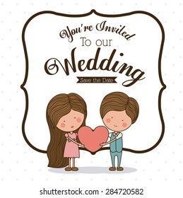 Love design over white background, vector illustration