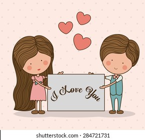 Love design over white background, vector illustration