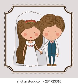 Love design over white background, vector illustration