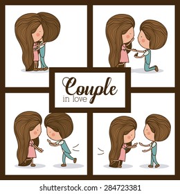 Love design over white background, vector illustration