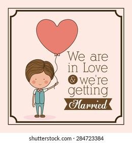 Love design over white background, vector illustration