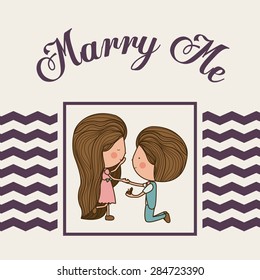 Love design over white background, vector illustration