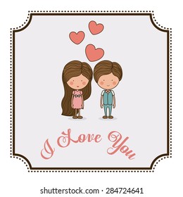 Love design over white background, vector illustration