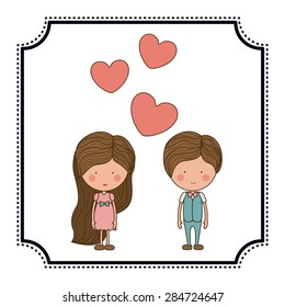 Love design over white background, vector illustration