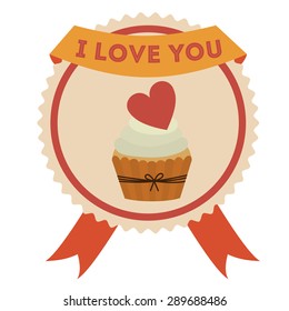 Love design over white background, vector illustration
