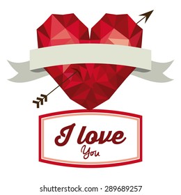 Love design over white background, vector illustration