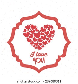 Love design over white background, vector illustration