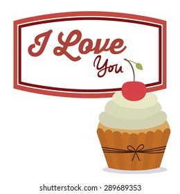 Love design over white background, vector illustration