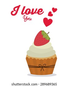 Love design over white background, vector illustration