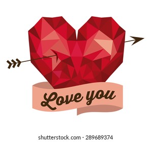 Love design over white background, vector illustration