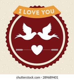 Love design over white background, vector illustration