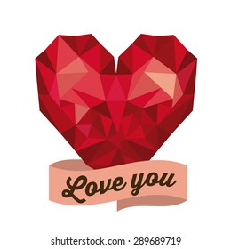 Love design over white background, vector illustration