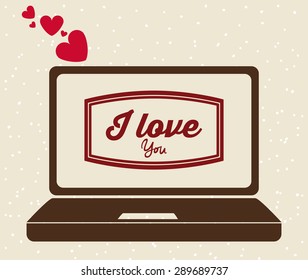 Love design over white background, vector illustration