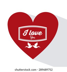 Love design over white background, vector illustration