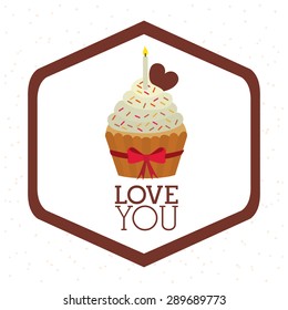 Love design over white background, vector illustration