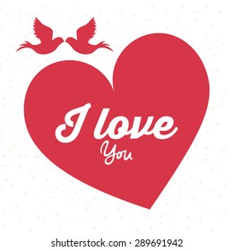 Love design over white background, vector illustration