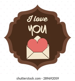 Love design over white background, vector illustration