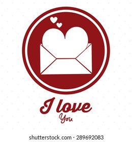 Love design over white background, vector illustration