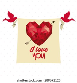 Love design over white background, vector illustration