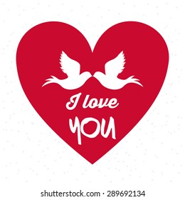 Love design over white background, vector illustration