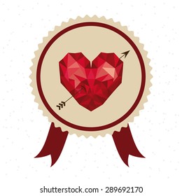 Love design over white background, vector illustration