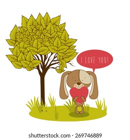 Love design over white, vector illustration