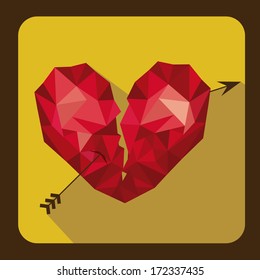 love design over yellow   background vector illustration  