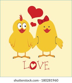 love design over yellowish background vector illustration