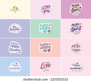 Love is in the Details: Valentine's Day Typography Stickers