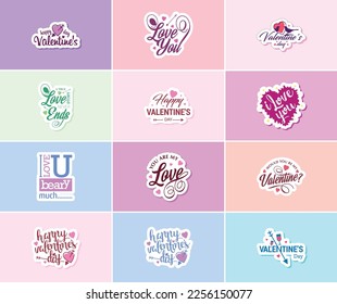 Love is in the Details: Valentine's Day Typography and Graphics Stickers