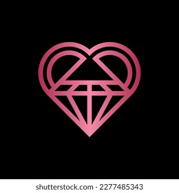 Love diamond line moderne kreative Logo