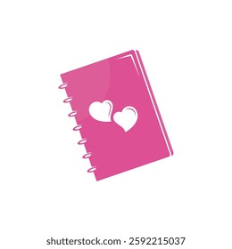 love diary book logo vector icon. love book logo icon illustration design.