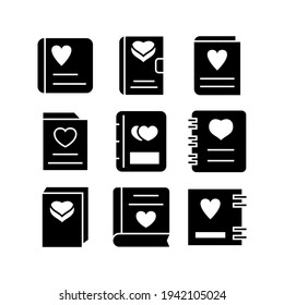 love diary icon or logo isolated sign symbol vector illustration - Collection of high quality black style vector icons
