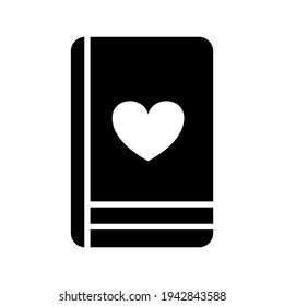 love diary icon or logo isolated sign symbol vector illustration - high quality black style vector icons
