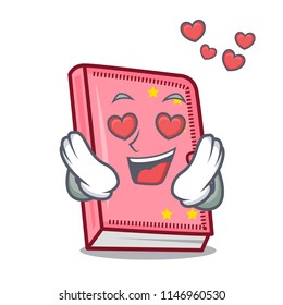In love diary mascot cartoon style