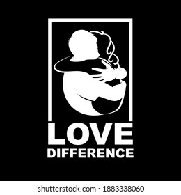Love Difference Logo Design Vector