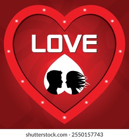 Love digital design, A hearts for Valentine's day, Holiday of all lovers, Valentine's Day February 14, Red icons, Heart and love, vector illustration eps 10