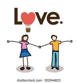 Love digital design, vector illustration eps 10