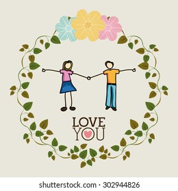 Love digital design, vector illustration eps 10