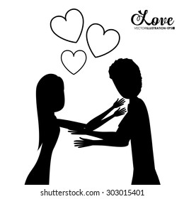 Love digital design, vector illustration eps 10