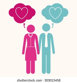 Love digital design, vector illustration eps 10