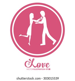 Love digital design, vector illustration eps 10