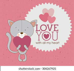 Love digital design, vector illustration eps 10